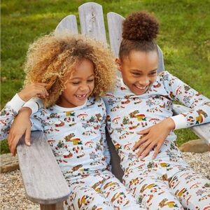 Maison Me x Phoebe Wahl Winter Mushroom Village Pajama Set Size 7